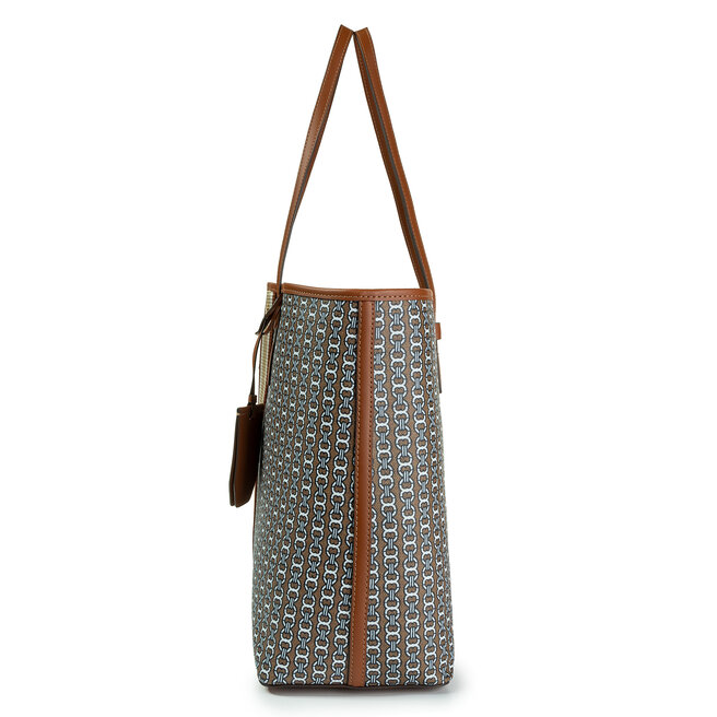 Tory Burch Táska Tory Burch Gemini Link Canvas Tote 53303 Light Umber Gemini Link 905