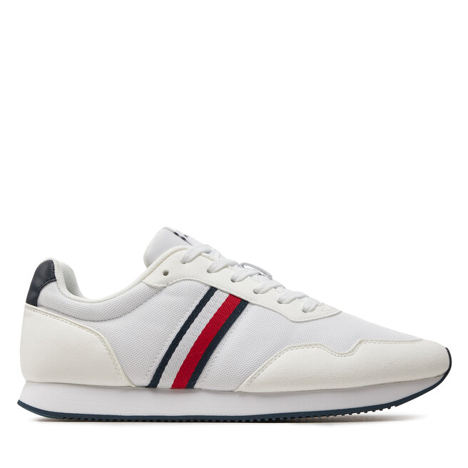 Sneakersy Tommy Hilfiger Lo Runner Mix - Biały