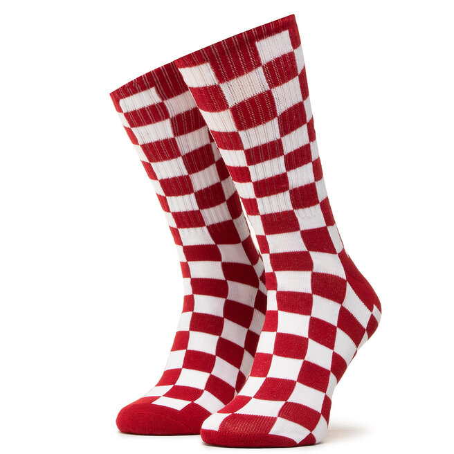 Κάλτσες Ψηλές Γυναικείες Vans Checkerboard Crew VN0A3H3NRLM1 r.38,5/42 Red/White