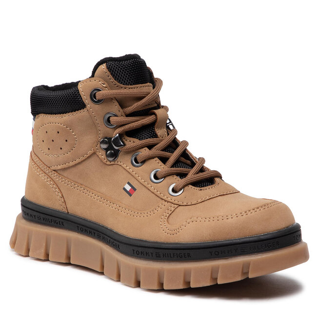 Tommy Hilfiger Зимни обувки Tommy Hilfiger Lace-Up Bootie T3B5-32517-1441 M Camel 524