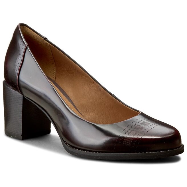 Scarpe basse Clarks Tarah Sofia 261106514 Burgundy Leather