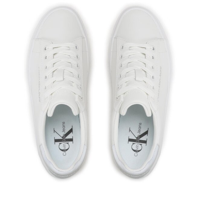 Calvin Klein Jeans Сникърси Calvin Klein Jeans Vulc Flatform Laceup Ny Refl Wn YW0YW01220 Bright White/Reflective YBR