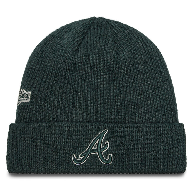 Czapka New Era Atlanta Braves World Series Patch Cuff Knit Beanie - Zielony