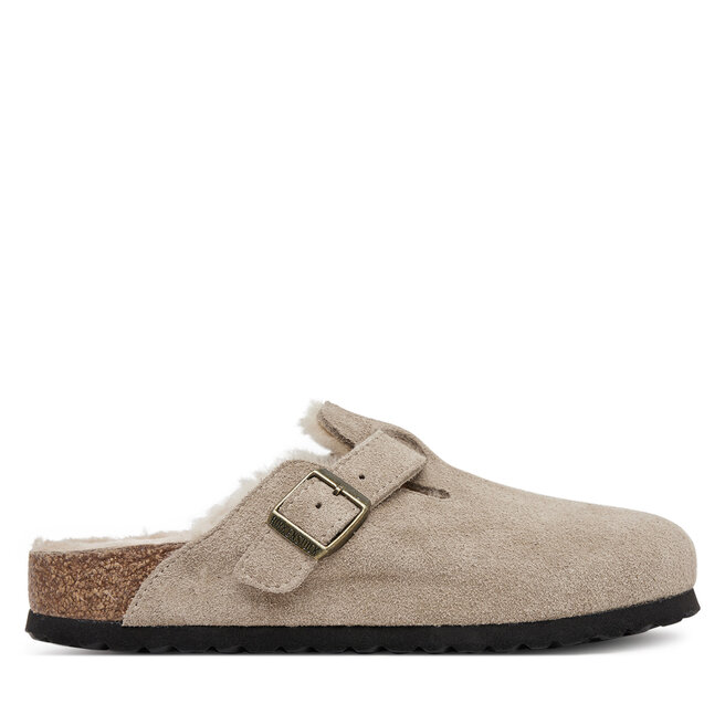 Klapki Birkenstock Boston Shearling - Beżowy