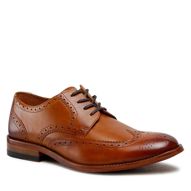 Scarpe basse Clarks James Wing 261563687 Light Tan Leather