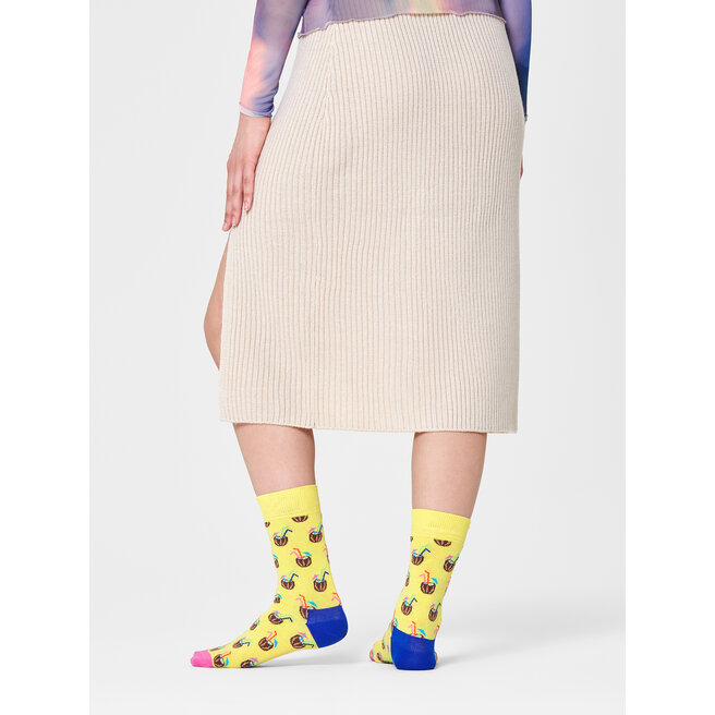 Κάλτσες Ψηλές Unisex Happy Socks CNC01-2200 Κίτρινο