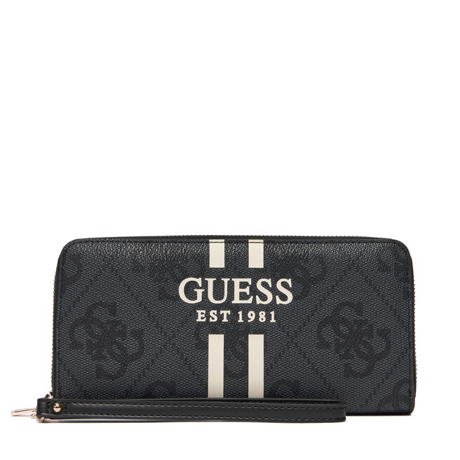 Duży Portfel Damski Guess Laurell II Slg SWOS74 - Czarny