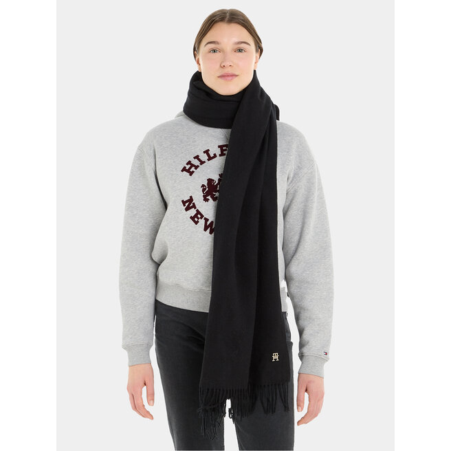 al Tommy Hilfiger Limitless Chic Wool Scarf AW0AW15349 Black BDS