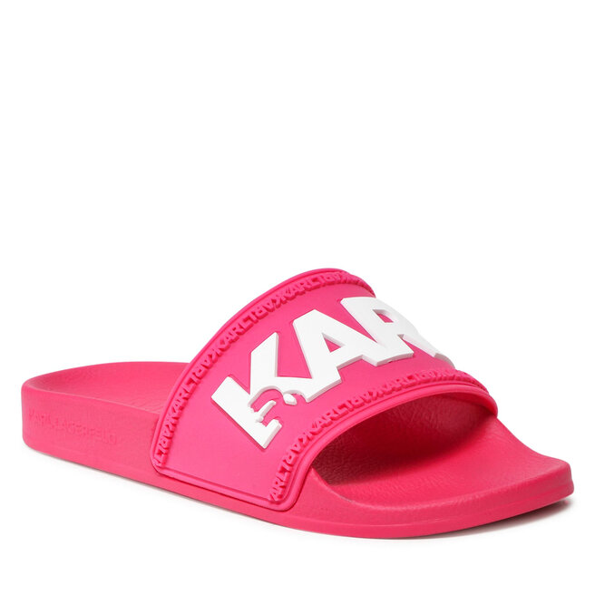 Παντόφλες KARL LAGERFELD Karl Logo Slide KL80904 Puschia Rubber