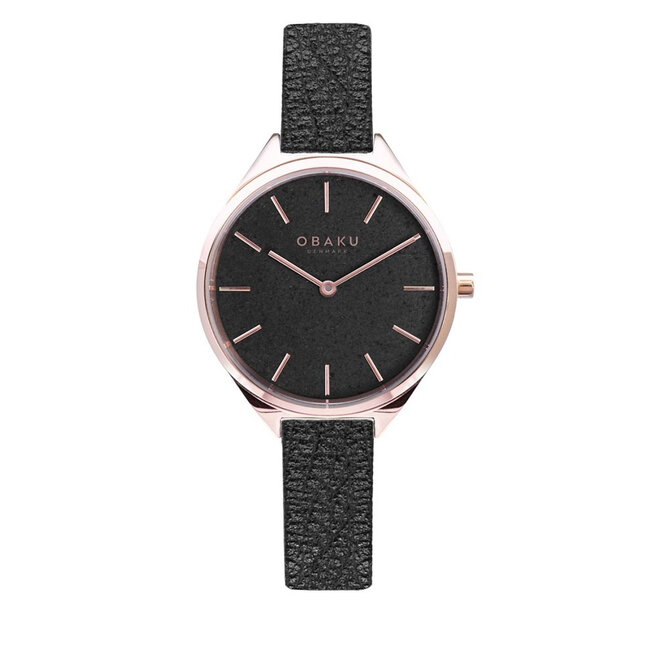 Obaku Uhr Obaku Kaffe V257LHVNRB Black/Black