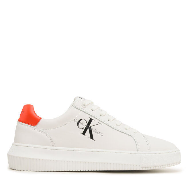 Calvin Klein Jeans Sneakers Calvin Klein Jeans Chunky Cupsole Mono Lth YM0YM00681 Bright White/Cherry Tomato 0K5