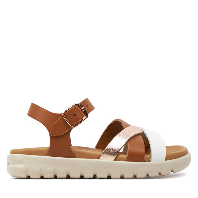 Sandały Geox J Sandal Soleima Gir J45GSA 043CF - M Brązowy