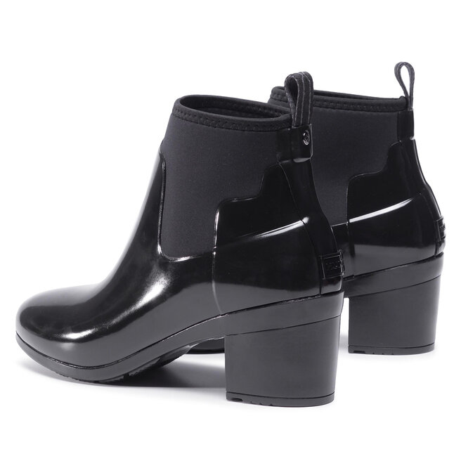 Gummistiefel Hunter Refined Mid Heel Gloss WFP1012NRG Black