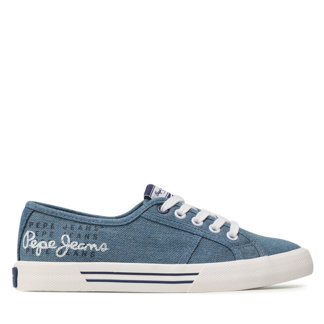 Pepe Jeans Teniszcipő Pepe Jeans Brady W Logo PLS31288 Factory Blue 560