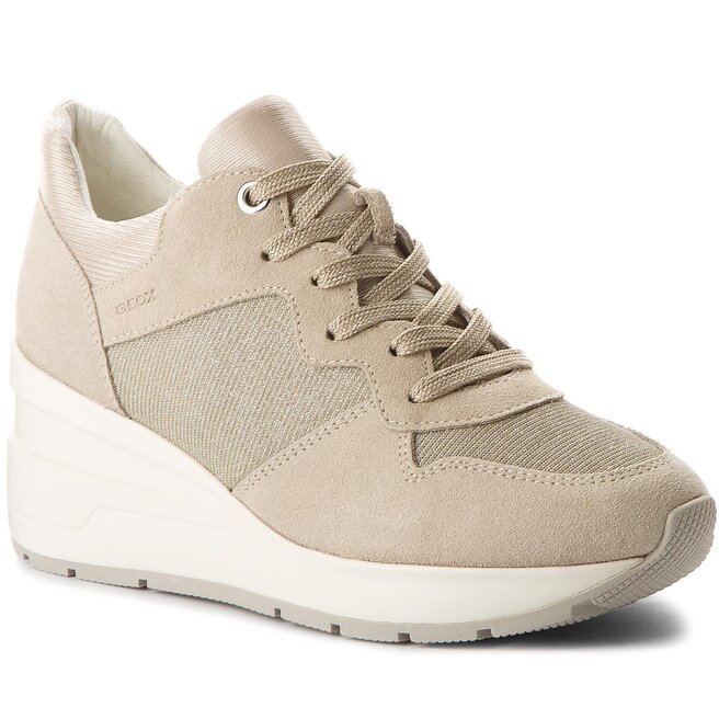 Sneakers Geox D Zosma D828LC 022EW Taupe • Www.zapatos.es