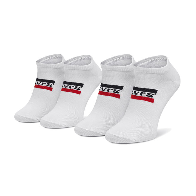 Σετ 2 ζευγάρια κοντές κάλτσες unisex Levi's® 37157-0558 White