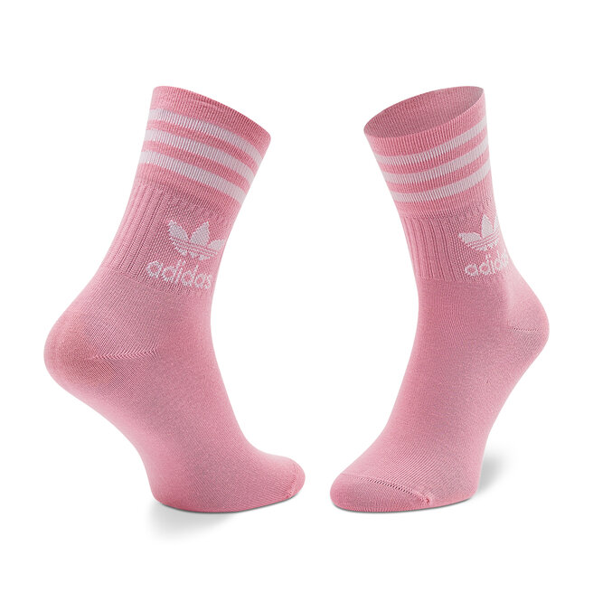 3 pares de calcetines altos unisex Cut Crew HL9221 White/Bliss Pink/Vivid Red • Www.zapatos.es