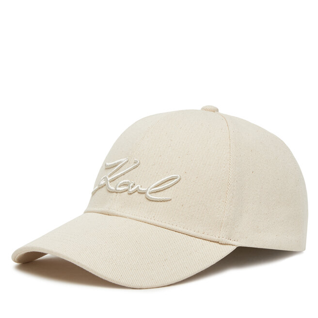 Czapka z daszkiem KARL LAGERFELD - Écru