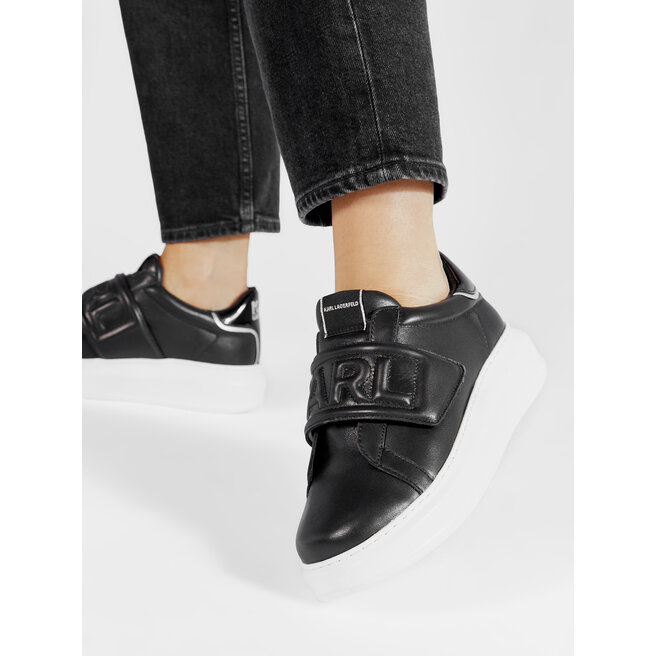 KARL LAGERFELD Sneakersy KARL LAGERFELD KL62537 Black Lthr