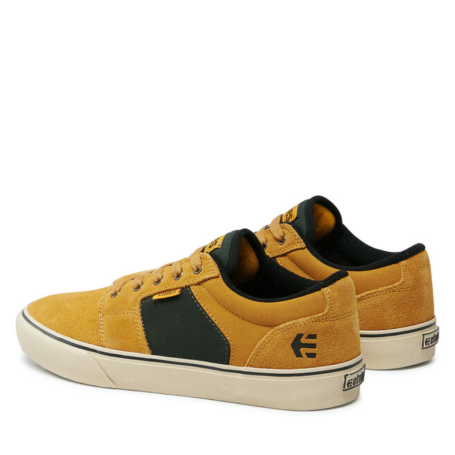 Zapatillas Etnies Barge Para Hombre - Negras, Cordones, Estilo Casual, Material Piel De Ante, Suela De Goma