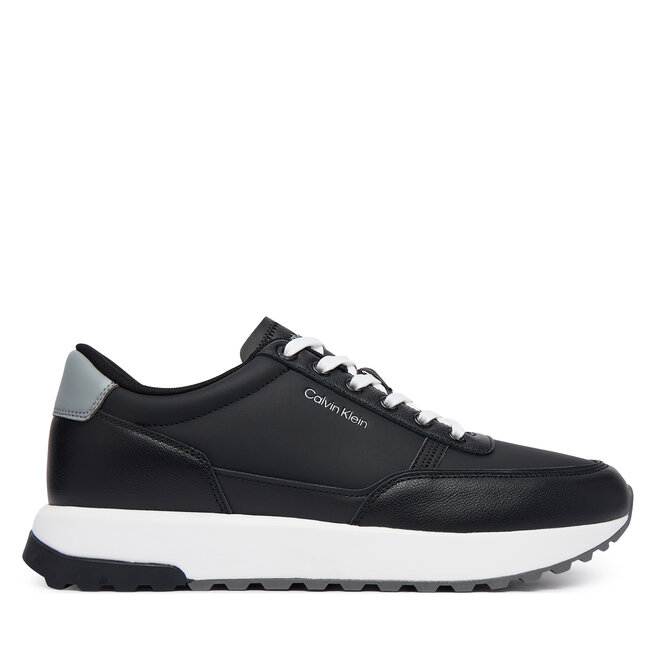 Sneakersy Calvin Klein City Runner Laceup Lth Mix HM0HM02214 Czarny - męskie