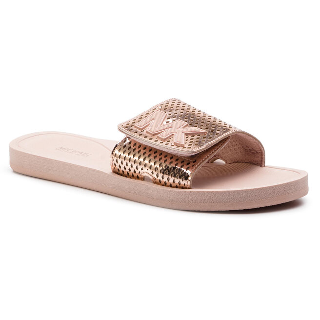 Mk rose shop gold slides