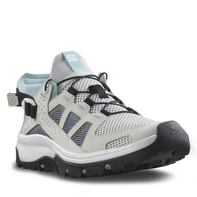 Salomon Обувки Salomon Techamphibian 5 L47117100 Lunar Rock/Aquifer/White