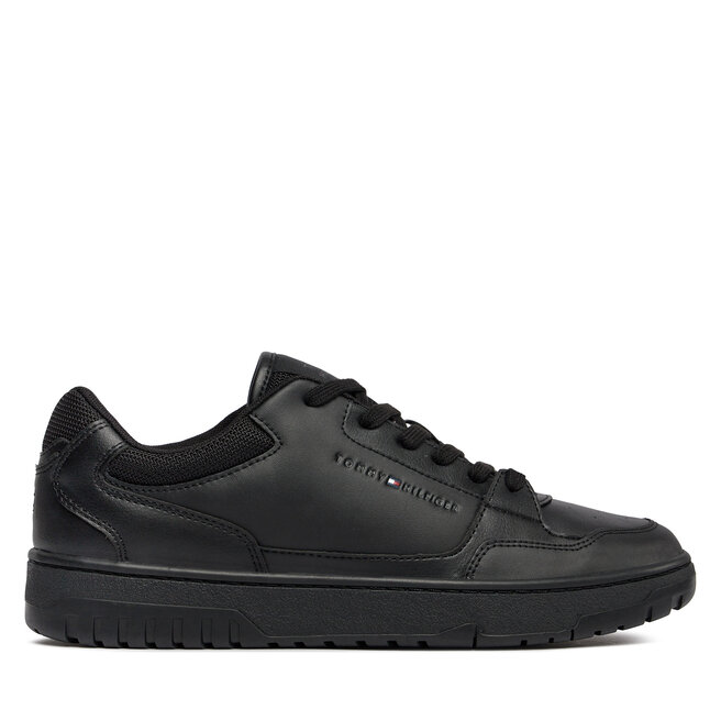 Sneakersy Tommy Hilfiger Th Basket Core Leather Ess - Czarny