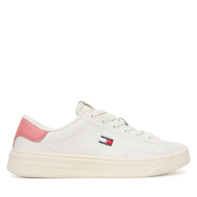 Sneakersy Tommy Jeans Tjw Script Cupsole EN0EN02960 Biały - kobiece