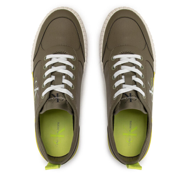 Calvin Klein Jeans Sneakers Calvin Klein Jeans Skater Vulcanized Laceup Rcotton YM0YM00414 Burnt Olive LB6
