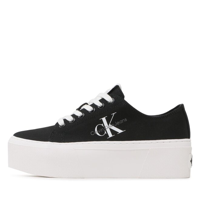 Calvin Klein Jeans Tenisky Calvin Klein Jeans Flatform+ Cupsole Low Txt YW0YW01033 Black BDS