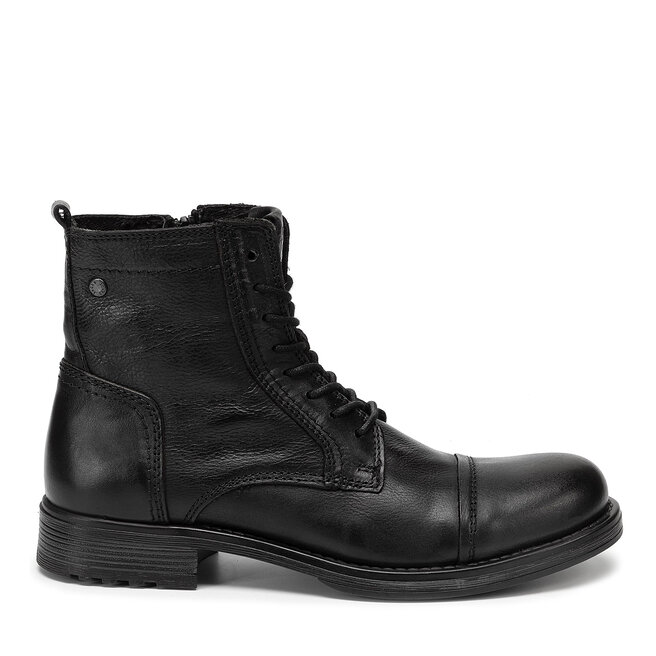 Μπότες JackJones Russel Leather 12155999 Anthracite