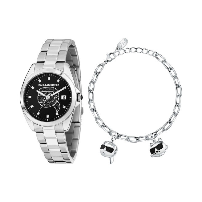 Zegarek KARL LAGERFELD - Srebrny