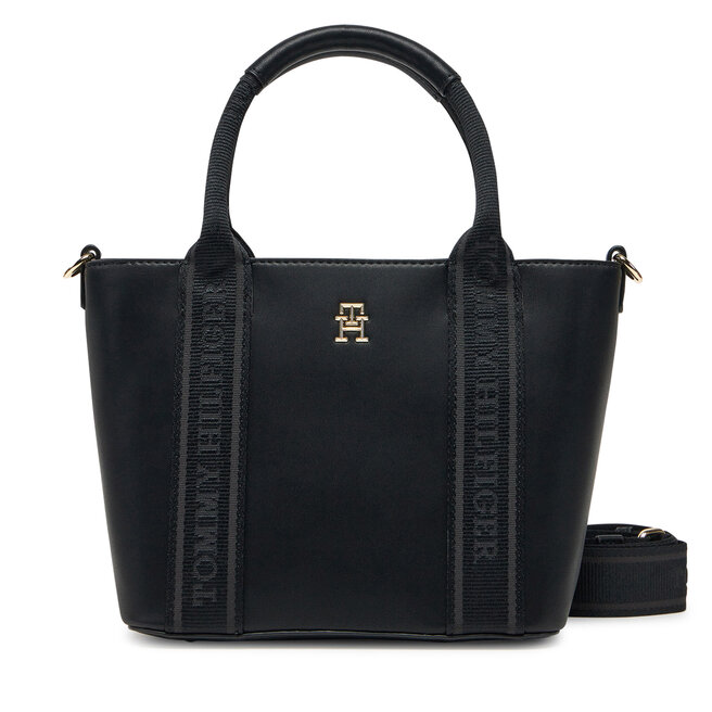 Torebka Tommy Hilfiger Th Logotape Mini Tote - Czarny