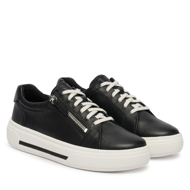 Sneakersy Clarks Hollyrose Zip 26185913 Czarny - kobiece