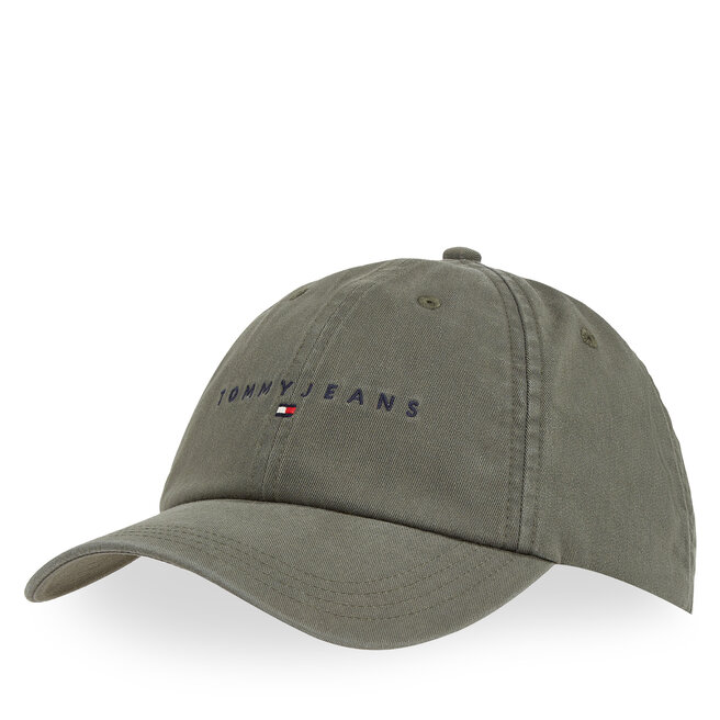 Czapka z daszkiem Tommy Jeans Tjm Linear Washed Cap - Zielony