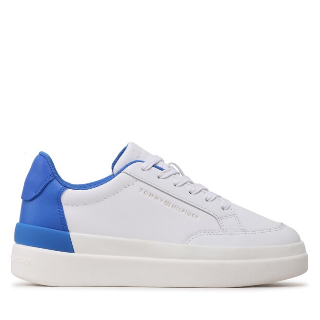 Tommy Hilfiger Сникърси Tommy Hilfiger Feminine Sneaker With Color Pop FW0FW06896 White/Electric Blue 0LA