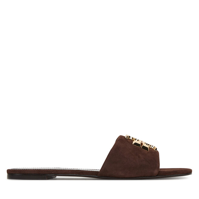 Klapki Tory Burch Eleanor Slide - Brązowy