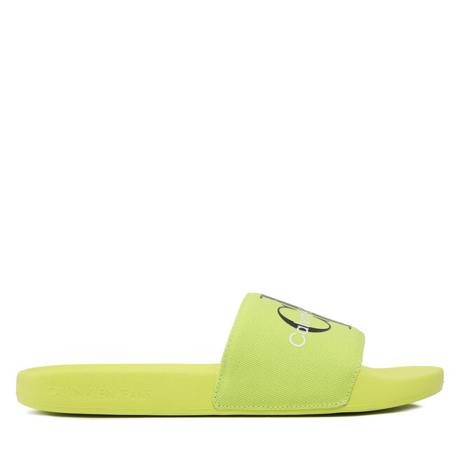 Calvin Klein Jeans Чехли Calvin Klein Jeans Slide Monogram Co YM0YM00061 Safety Yellow