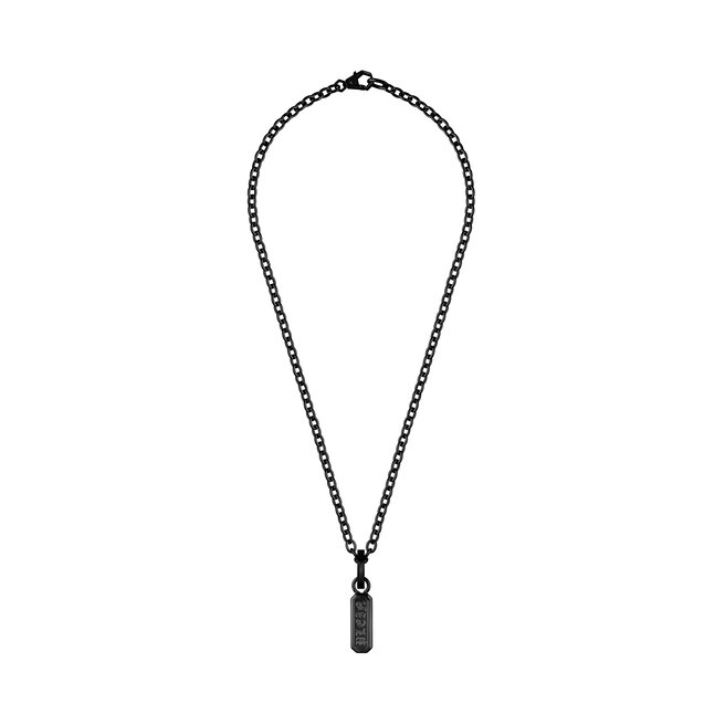 Naszyjnik PHILIPP PLEIN Gothic Tag - Srebrny