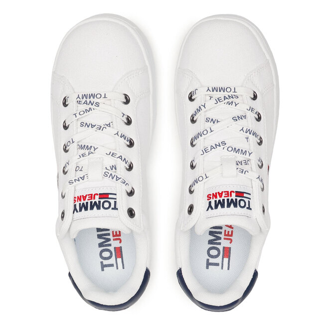 Tommy Jeans Sportcipő Tommy Jeans Iconic Essential Flatform EN0EN01358 White YBR