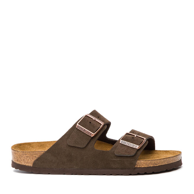 Klapki Birkenstock Arizona zamsz - Brązowy