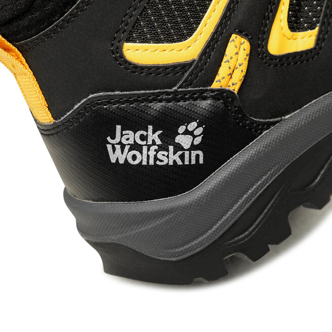 Jack Wolfskin Bakancs Jack Wolfskin Vojo Texapore Mid K 4042181 Black/Burly Yellow