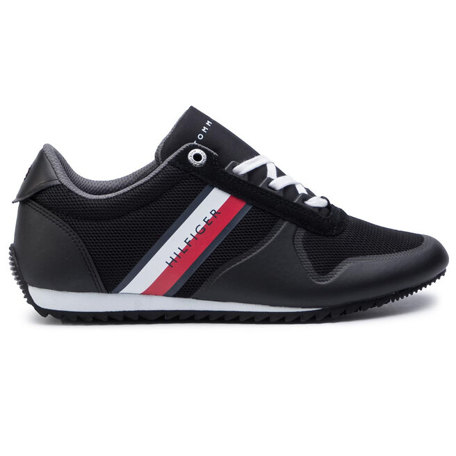 Sneakersy Tommy Hilfiger Essential Modern Mesh Runner FM0FM02270 Czarny - męskie