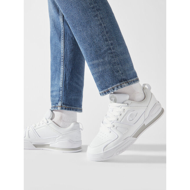 Champion Sportcipő Champion 3 Point Low Low Cut Shoe S21882-WW002 Triple Wht