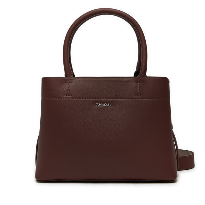 Torebka Calvin Klein Ck Business Medium Tote_Saffiano - Brązowy