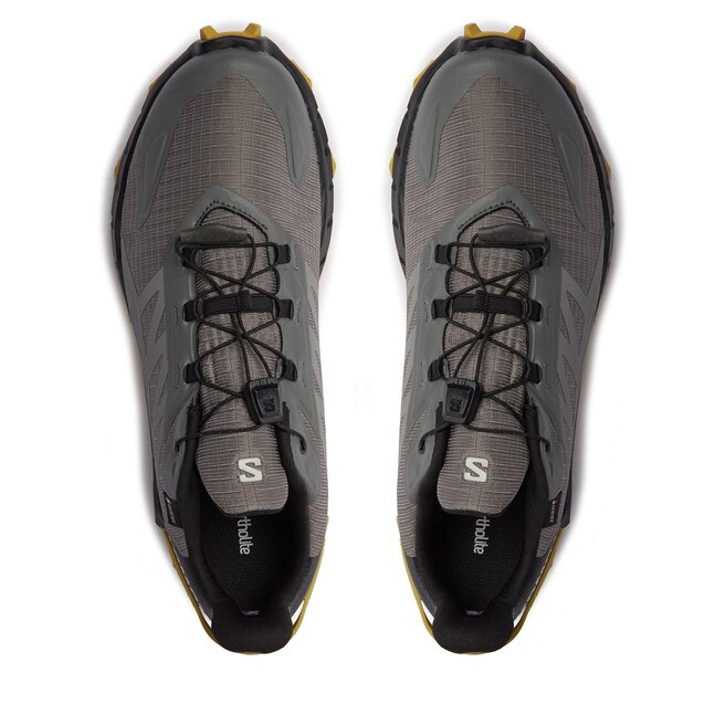 Salomon Cipő Salomon Supercross 4 GORE-TEX L47317200 Pewter/Black/Cress Green