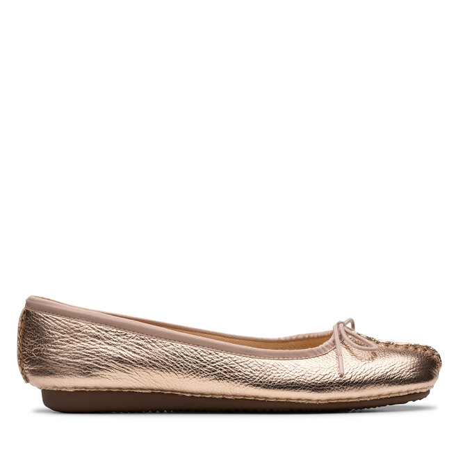 Baleriny Clarks Freckle Ice - Złoty