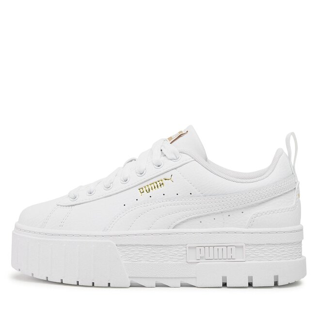 Puma Сникърси Puma Mayze Lth Jr 384527 Puma White/Puma Team Gold