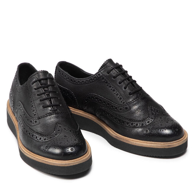 Clarks Félcipő Clarks Baille Brogue 261574144 Black Leather